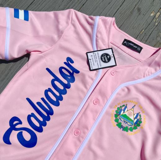Camiseta de béisbol rosa El Salvador