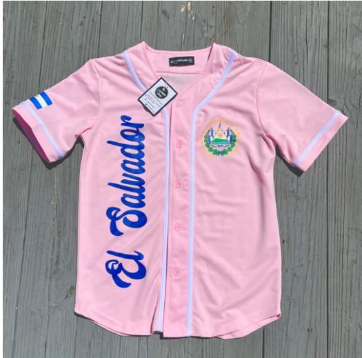 Camiseta de béisbol rosa El Salvador