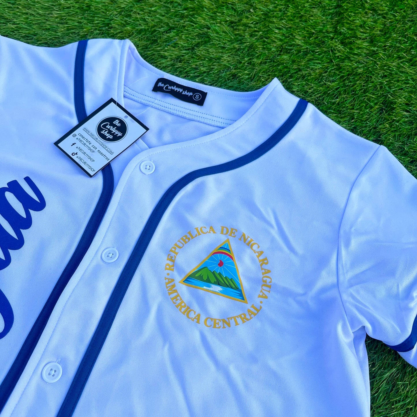 NICARAGUA Camisa de béisbol blanca