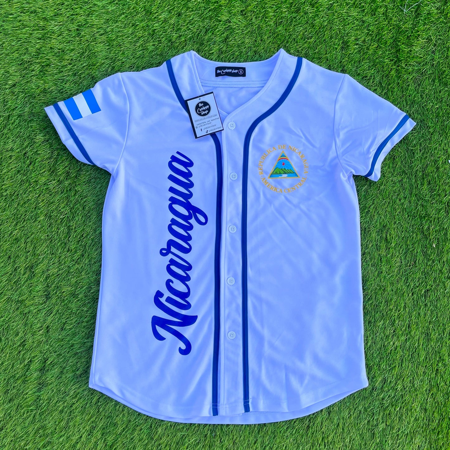 NICARAGUA Camisa de béisbol blanca
