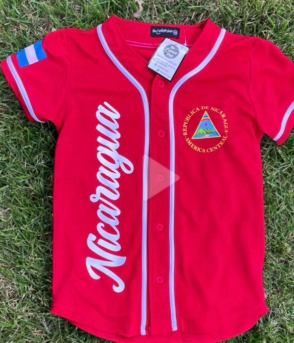 NICARAGUA Camisetas de béisbol roja
