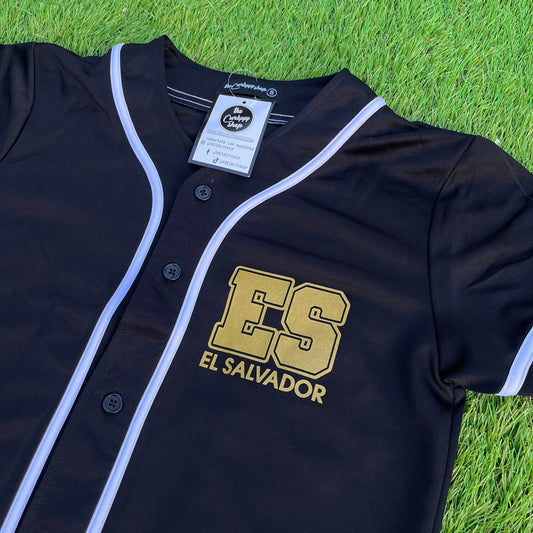 Camiseta de béisbol negra El Salvador