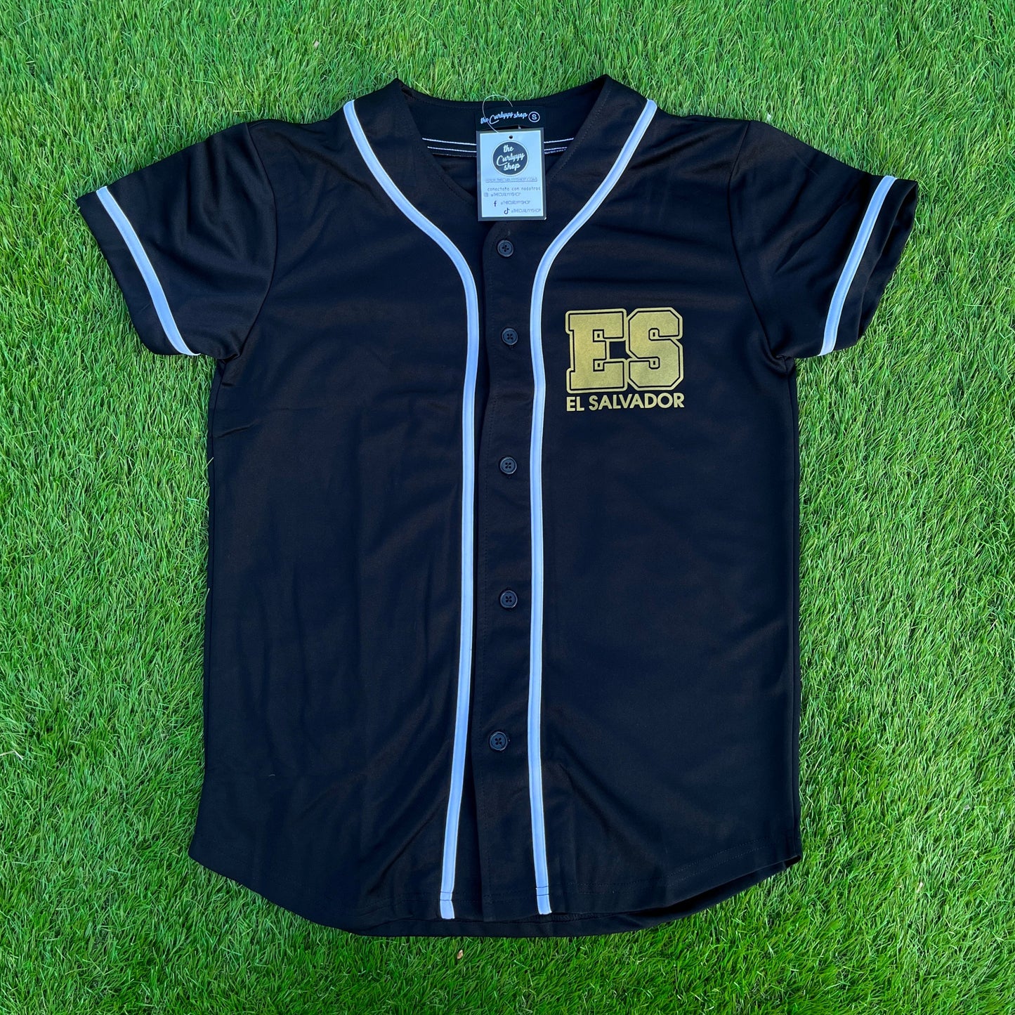 Camiseta de béisbol negra El Salvador