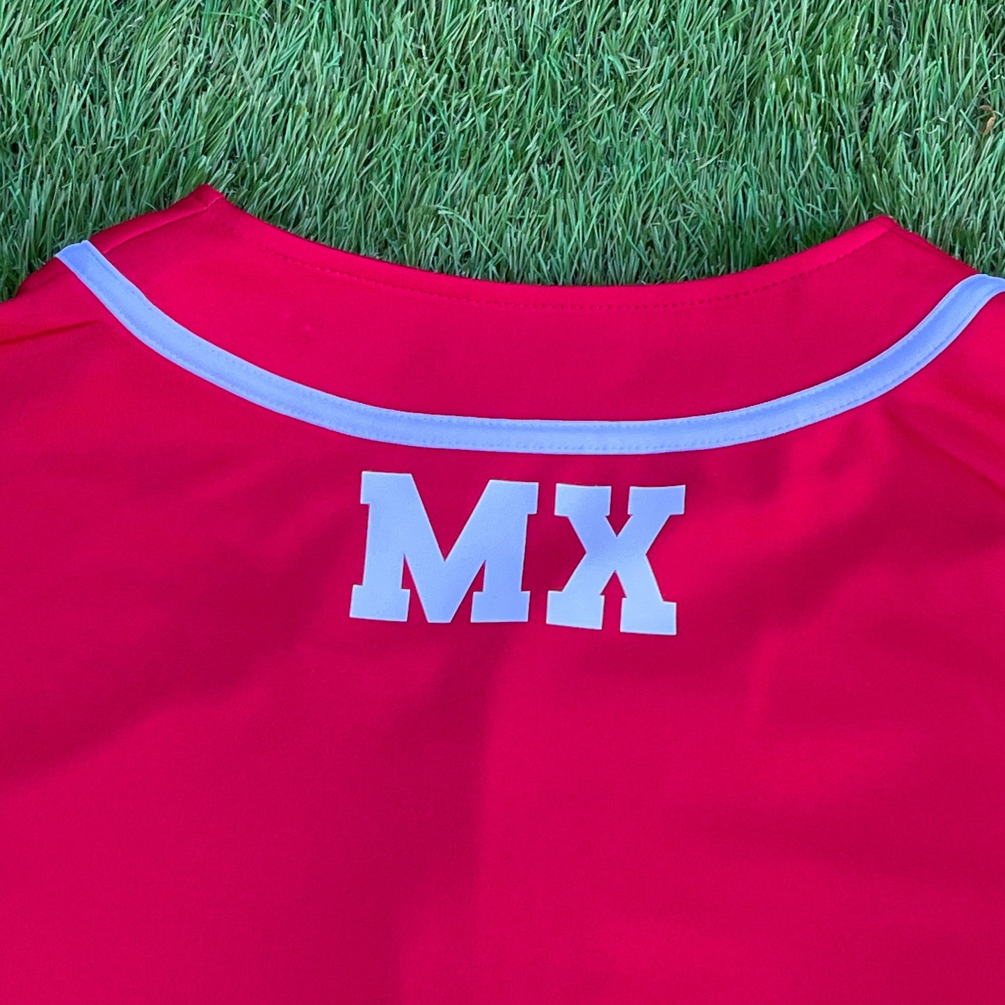 MEXICO JERSEY ROJO LÍNEAS BLANCAS