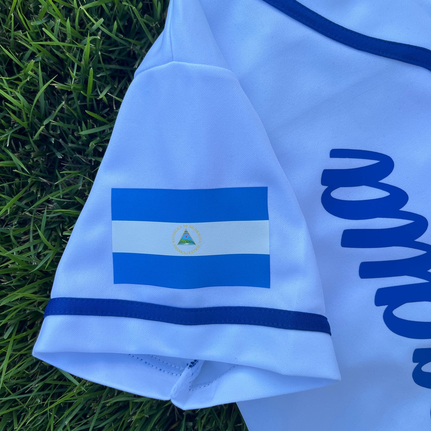 NICARAGUA Camisa de béisbol blanca